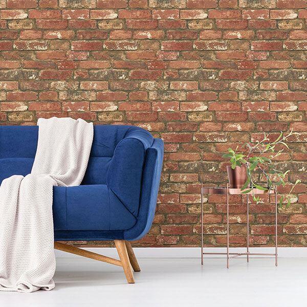 west-end-brick-peel-stick-wallpaper-york-wallcoverings-nu2214 - York Wallcoverings Wallpaper