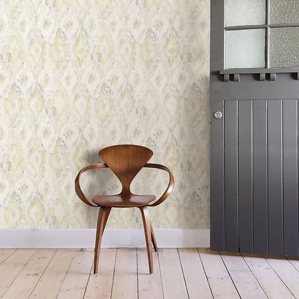 gilboa-yellow-ikat-wallpaper-york-wallcoverings-2809-sh01103 - York Wallcoverings Wallpaper