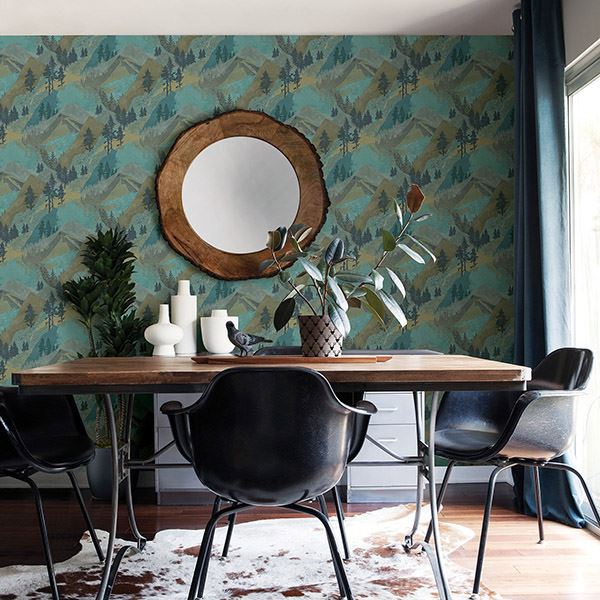 range-green-mountains-wallpaper-york-wallcoverings-3118-12632 - York Wallcoverings Wallpaper
