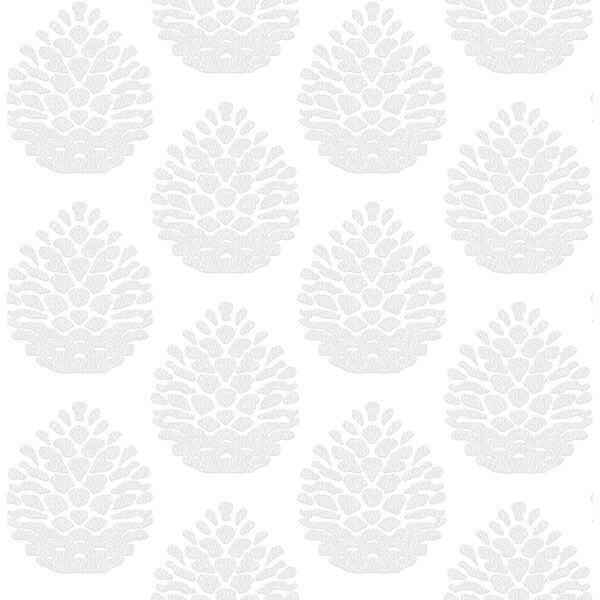 Totem Light Grey Pinecone Wallpaper - York Wallcoverings - 3118-25091