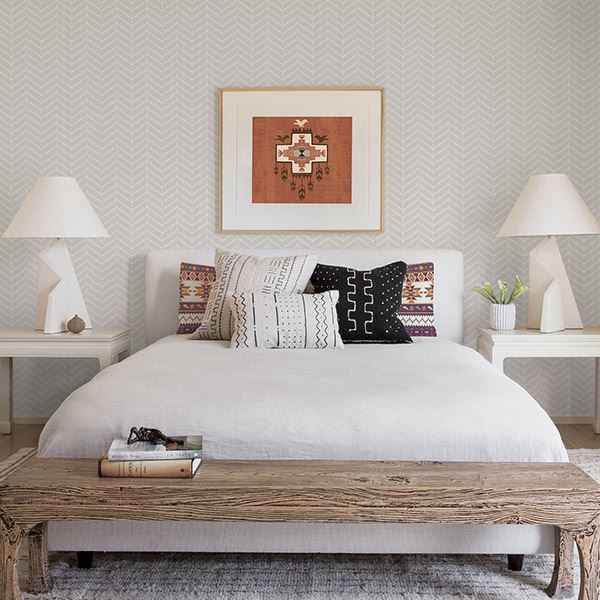 Bison Grey Herringbone Wallpaper - York Wallcoverings - 3118-25095 - York Wallcoverings Wallpaper