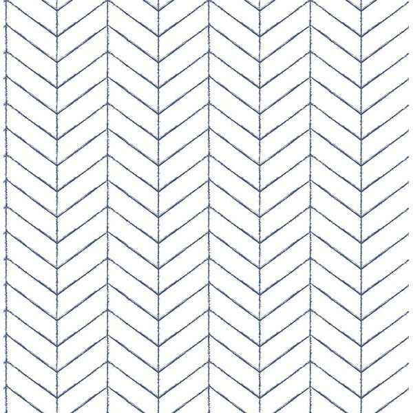 Bison Navy Herringbone Wallpaper - York Wallcoverings - 3118-25096 - York Wallcoverings Wallpaper