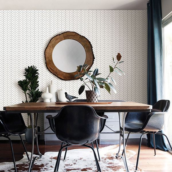 bison-taupe-herringbone-wallpaper-york-wallcoverings-3118-25097 - York Wallpaper Wallpaper