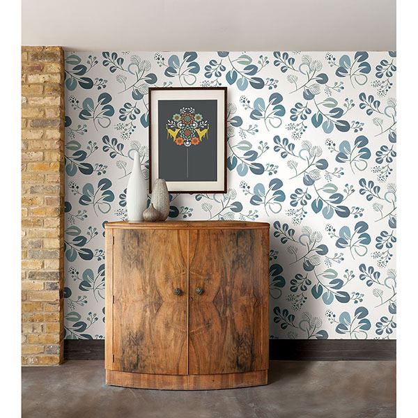 jona-teal-trail-wallpaper-york-wallcoverings-2821-25124 - York Wallcoverings Wallpaper