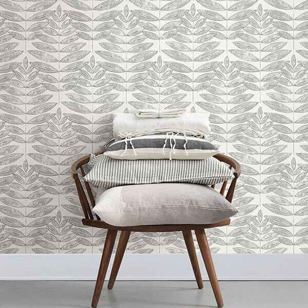 Akira Dove Leaf Wallpaper - York Wallcoverings - 2821-25101 - York Wallcoverings Wallpaper