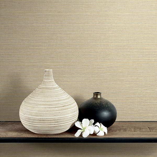 agena-khaki-sisal-wallpaper-york-wallcoverings-2765-bw41001 - York Wallcoverings Wallpaper