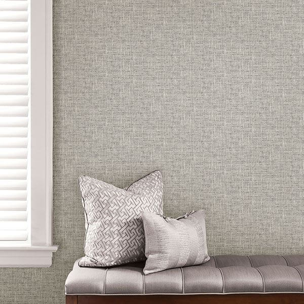 grey-poplin-texture-peel-and-stick-wallpaper-york-wallcoverings-nu2873 - York Wallcoverings Wallpaper