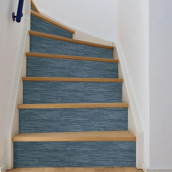 navy-grassweave-peel-and-stick-wallpaper-york-wallcoverings-nu2874 - York Wallcoverings Wallpaper