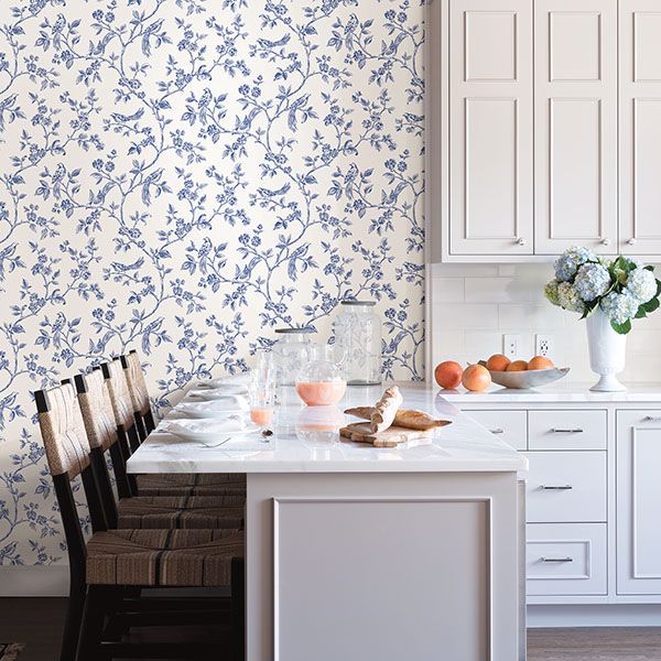 ray-navy-bird-trail-wallpaper-york-wallcoverings-2813-24972 - York Wallcoverings Papel pintado