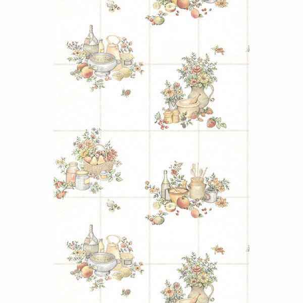 Giada Off White Basket Tile Wallpaper - York Wallcoverings - 2813-24991 - York Wallcoverings Wallpaper