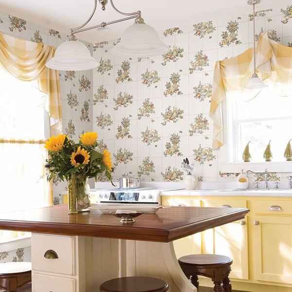 Giada Off White Basket Tile Wallpaper - York Wallcoverings - 2813-24991 - York Wallcoverings Wallpaper