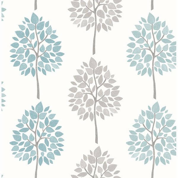 saar-aqua-tree-wallpaper-york-wallcoverings-2814-24970 - York Wallpaper Wallpaper