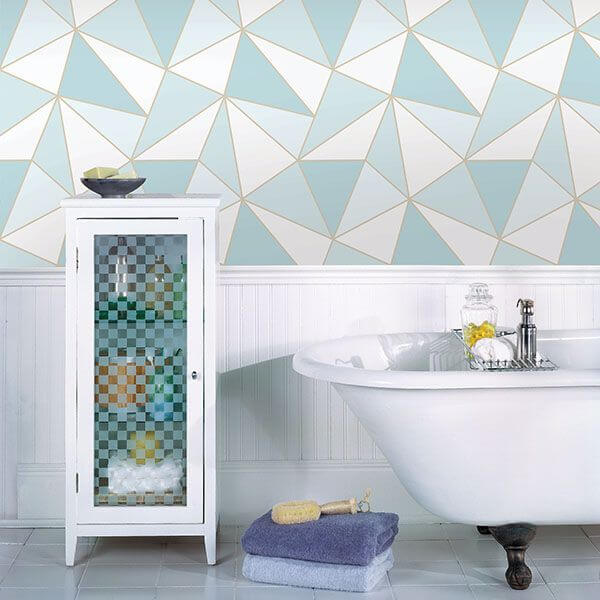 apex-blue-geometric-wallpaper-york-wallcoverings-2814-24978 - York Wallcoverings Wallpaper