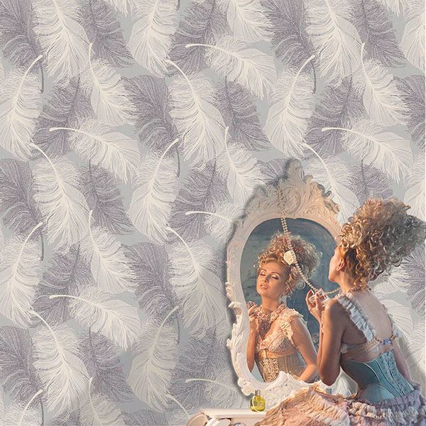 hurston-grey-feather-wallpaper-york-wallcoverings-2814-m0923 - York Wallcoverings Wallpaper