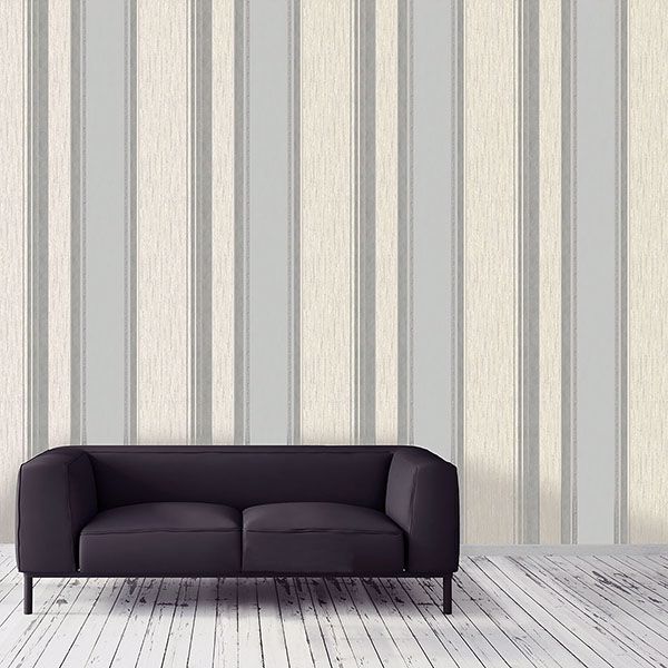 mirabelle-silver-stripe-wallpaper-york-wallcoverings-2834-m0853 - York Wallcoverings Wallpaper