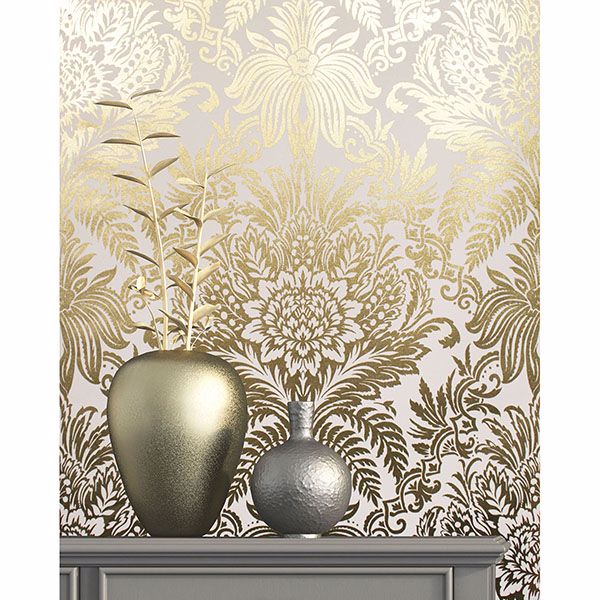 bernadette-gold-damask-wallpaper-york-wallcoverings-2834-m1395 - York Wallcoverings Wallpaper