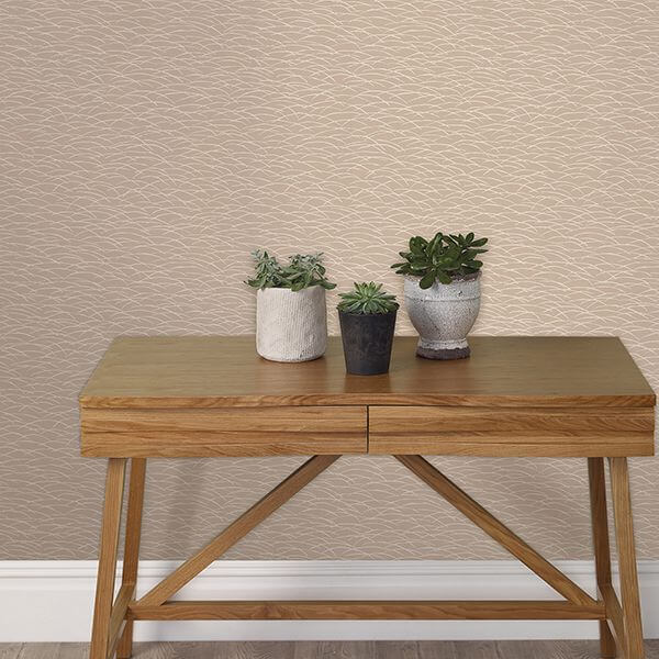 hono-beige-abstract-wave-wallpaper-york-wallcoverings-2889-25243 - York Wallcoverings Papel pintado