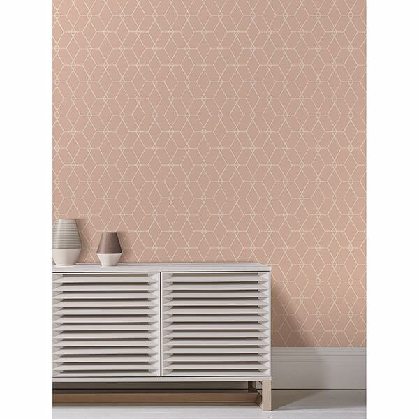 osterlen-light-pink-trellis-wallpaper-york-wallcoverings-2889-25250 - York Wallcoverings Papel pintado