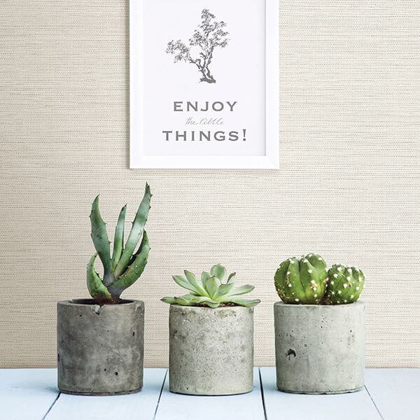agave-bliss-light-grey-faux-grasscloth-wallpaper-york-wallcoverings-2901-24281 - York Wallcoverings Wallpaper