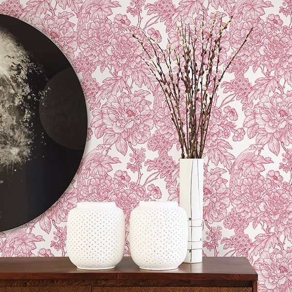 birds-of-paradise-breeze-red-floral-wallpaper-york-wallcoverings-2901-25410