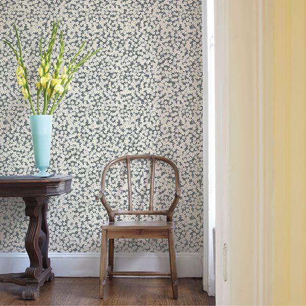 giverny-grey-miniature-floral-wallpaper-york-wallcoverings-2901-25447 - York Wallpaper Wallpaper
