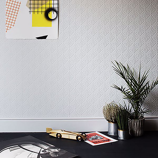 deco-paradiso-white-luxury-vinyl-paintable-wallpaper-york-wallcoverings-rd576 - York Wallpaper Wallpaper