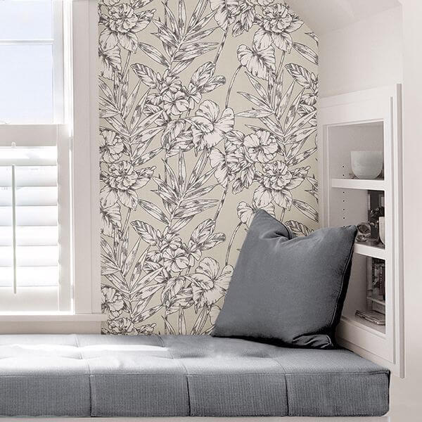 grey-cayman-peel-and-stick-wallpaper-york-wallcoverings-nus3145 - York Wallcoverings Wallpaper