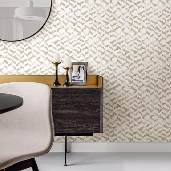 instep-champagne-abstract-geometric-wallpaper-york-wallcoverings-2902-25500 - York Wallcoverings Wallpaper