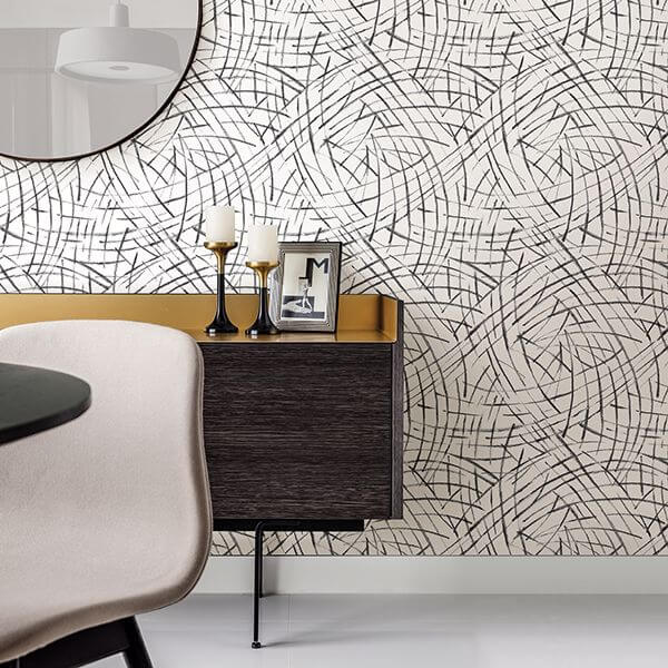 willy-nilly-black-brushstrokes-wallpaper-york-wallcoverings-2902-25506 - York Wallcoverings Wallpaper