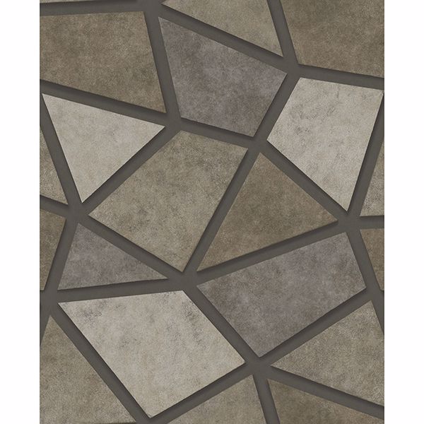 coty-brown-mosaic-wallpaper-york-wallcoverings-2900-25348 - York Wallcoverings Wallpaper