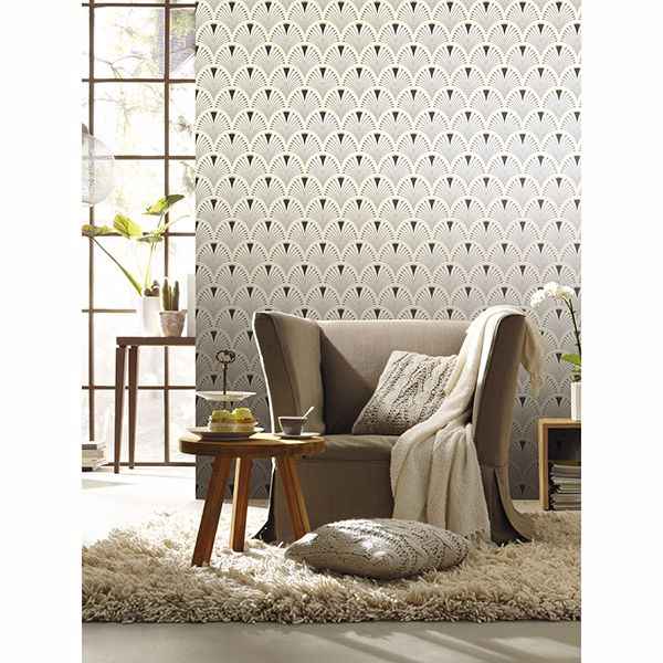 ruhlmann-cream-fan-wallpaper-york-wallcoverings-rh433210 - York Wallcoverings Wallpaper