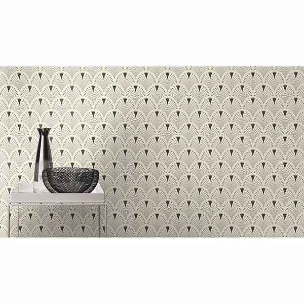 ruhlmann-cream-fan-wallpaper-york-wallcoverings-rh433210 - York Wallcoverings Wallpaper