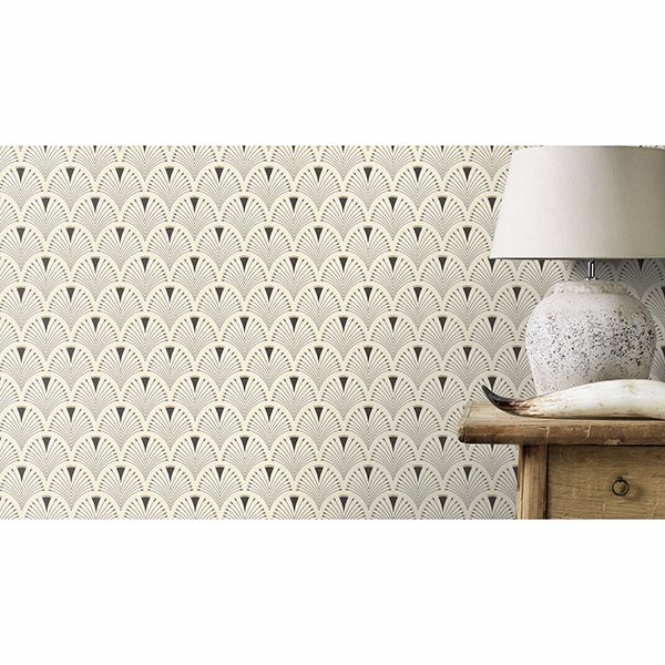 ruhlmann-cream-fan-wallpaper-york-wallcoverings-rh433210 - York Wallcoverings Wallpaper