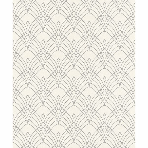 rooney-white-fan-wallpaper-york-wallcoverings-rh433937 - York Wallcoverings Wallpaper
