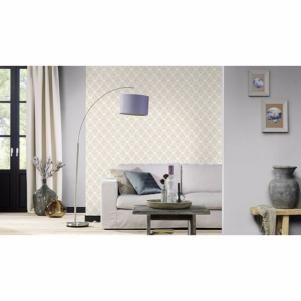 rooney-white-fan-wallpaper-york-wallcoverings-rh433937 - York Wallcoverings Wallpaper