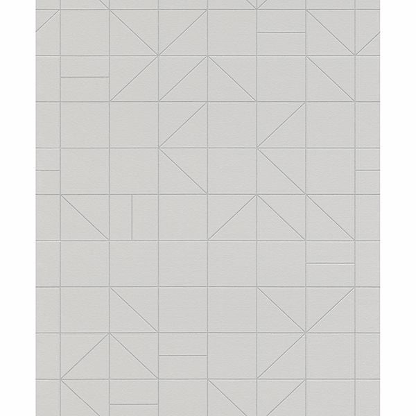 teague-silver-geometric-wallpaper-york-wallcoverings-rh610741 - York Wallcoverings Wallpaper