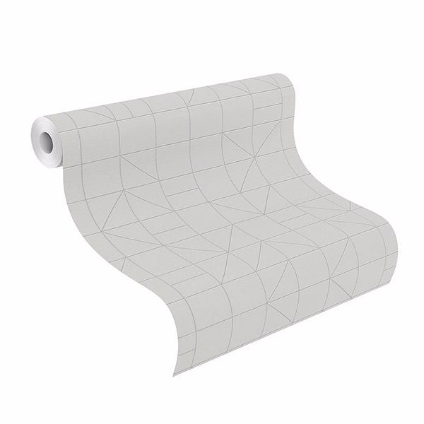 teague-silver-geometric-wallpaper-york-wallcoverings-rh610741 - York Wallcoverings Wallpaper