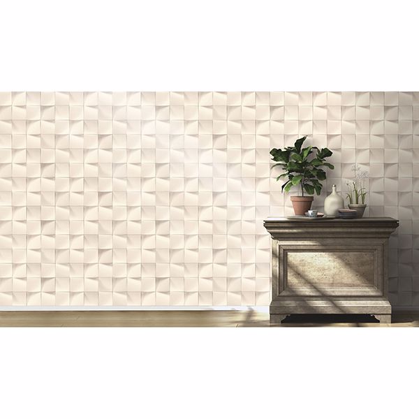 eyre-white-three-dimensional-geometric-wallpaper-york-wallcoverings-rh611359 - York Wallcoverings Wallpaper