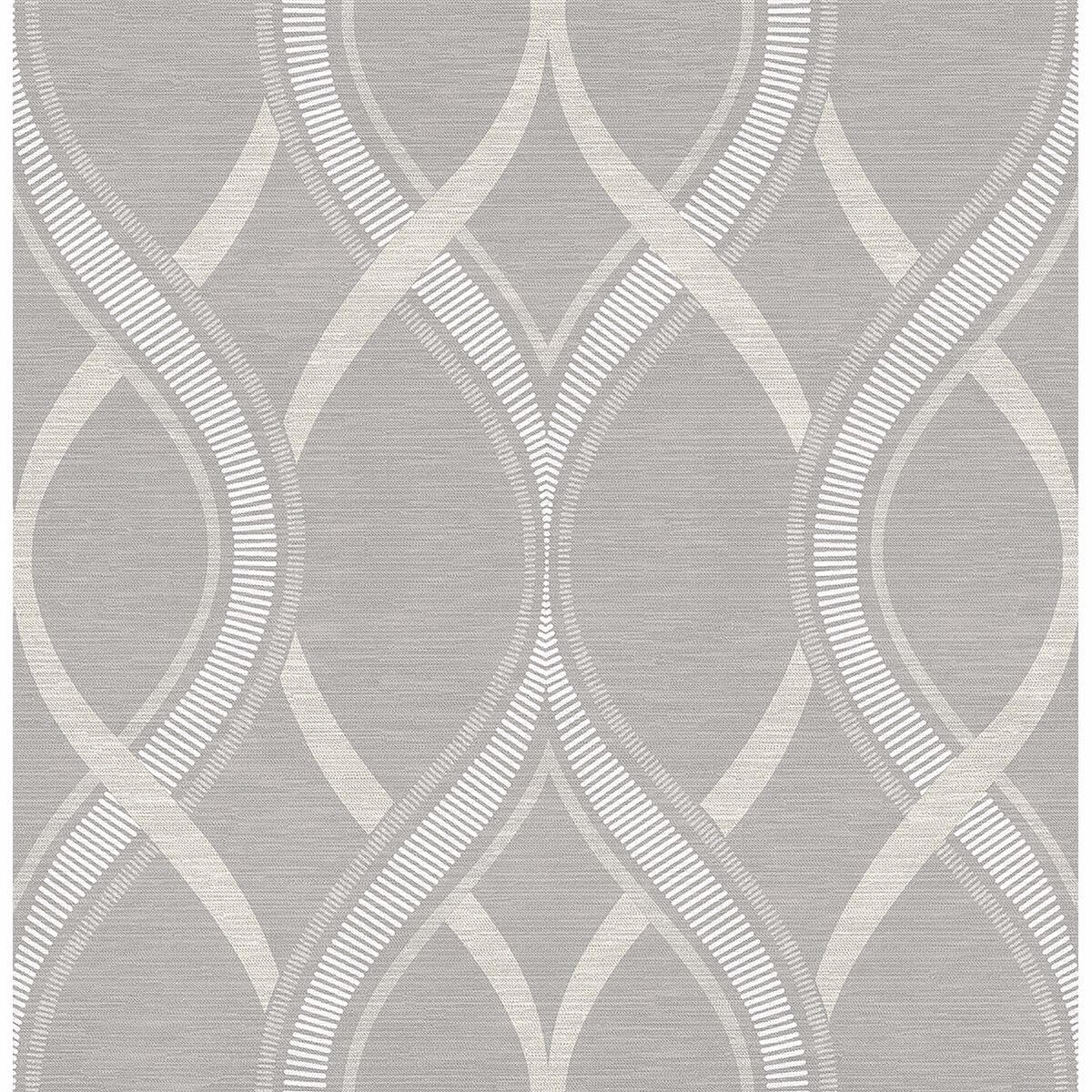 frequency-grey-ogee-wallpaper-york-wallcoverings-2625-21850 - York Wallpaper Wallpaper