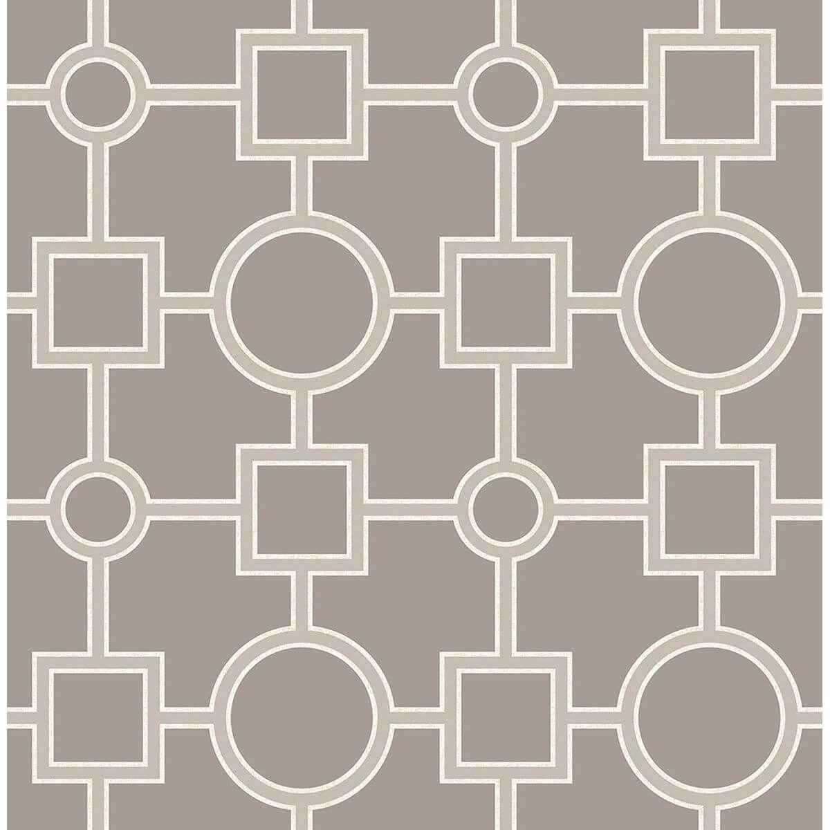 Matrix Taupe Geometric Wallpaper - York Wallcoverings - 2625-21810 - York Wallcoverings Wallpaper