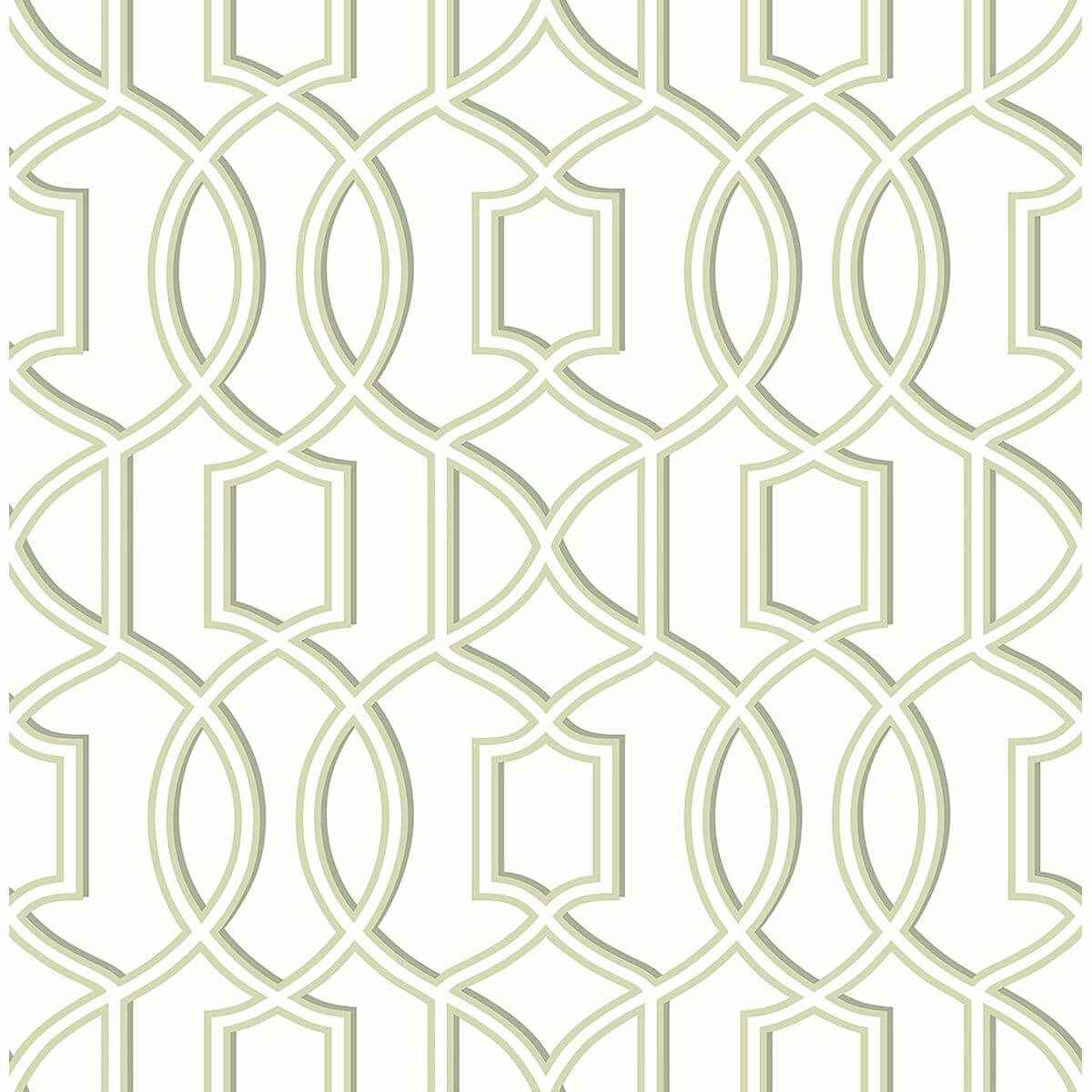 Quantum Green Trellis Wallpaper - York Wallcoverings - 2625-21813 - York Wallcoverings Wallpaper