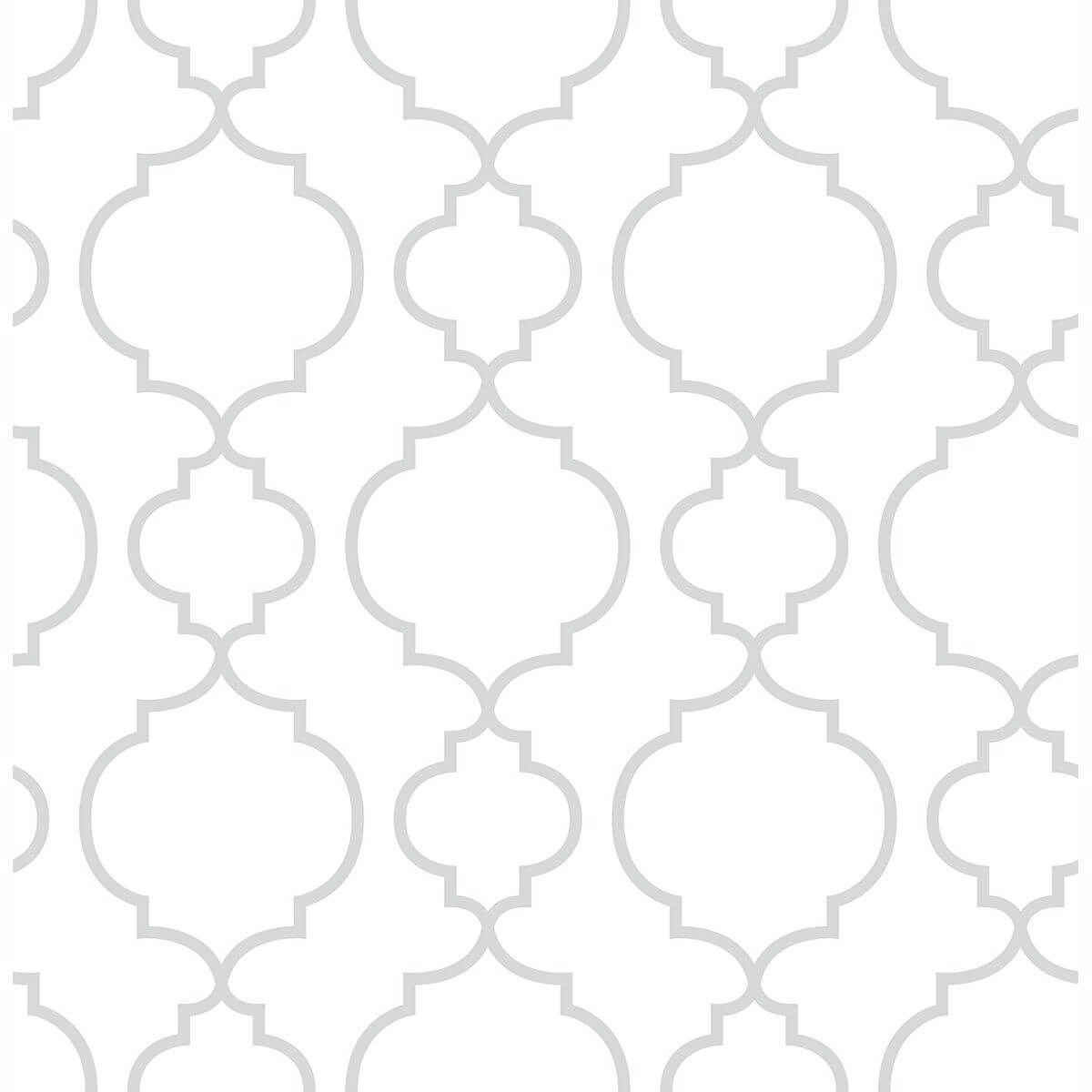 desiree-white-quatrefoil-wallpaper-york-wallcoverings-2657-22259 - York Wallcoverings Wallpaper