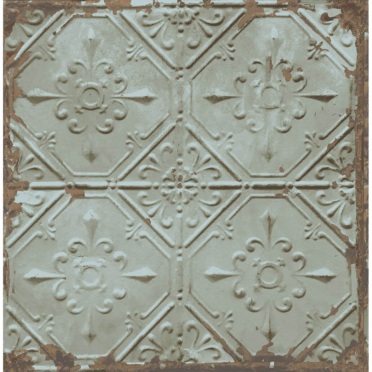 teal-tin-ceiling-wallpaper-york-wallcoverings-2701-22331 - York Wallpaper Wallpaper