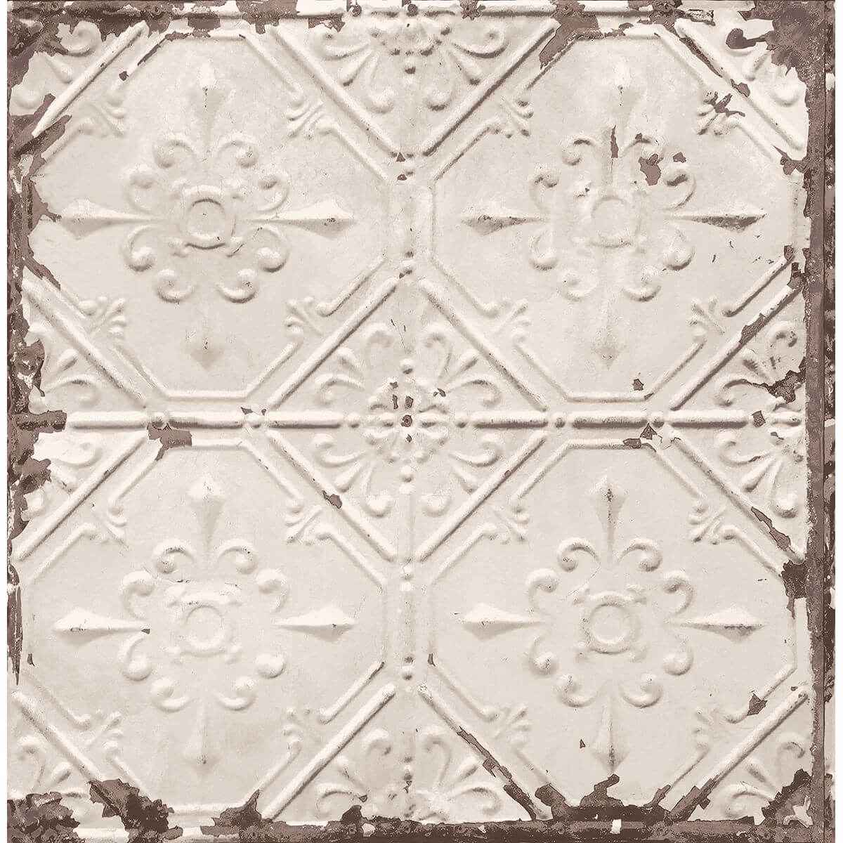Beige Tin Ceiling Wallpaper - York Wallcoverings - 2701-22332