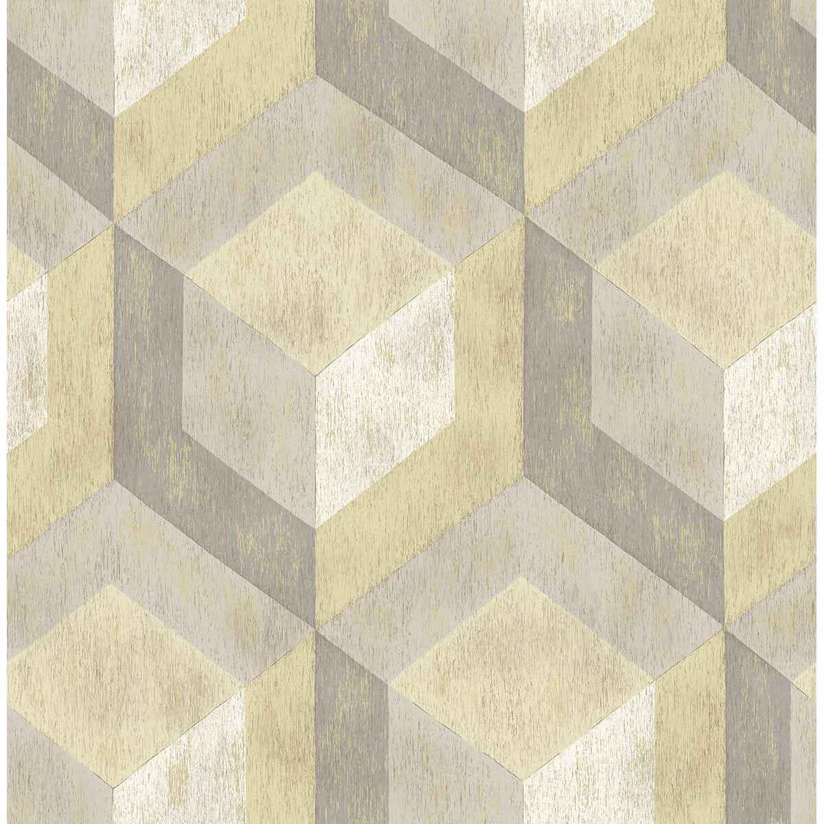 Honey Rustic Wood Tile Wallpaper - York Wallcoverings - 2701-22309