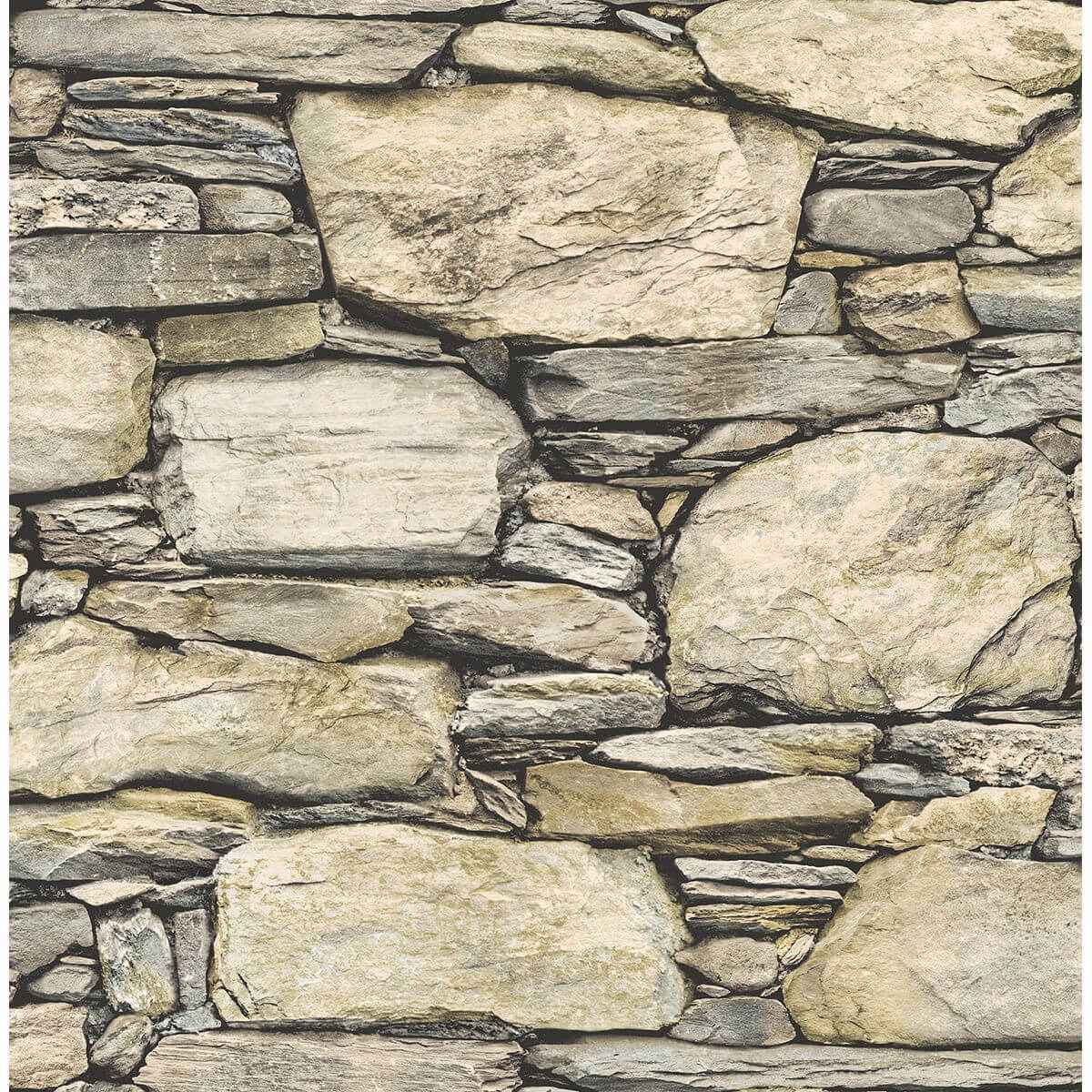 Wheat Stone Wall Wallpaper - York Wallcoverings - 2701-22317