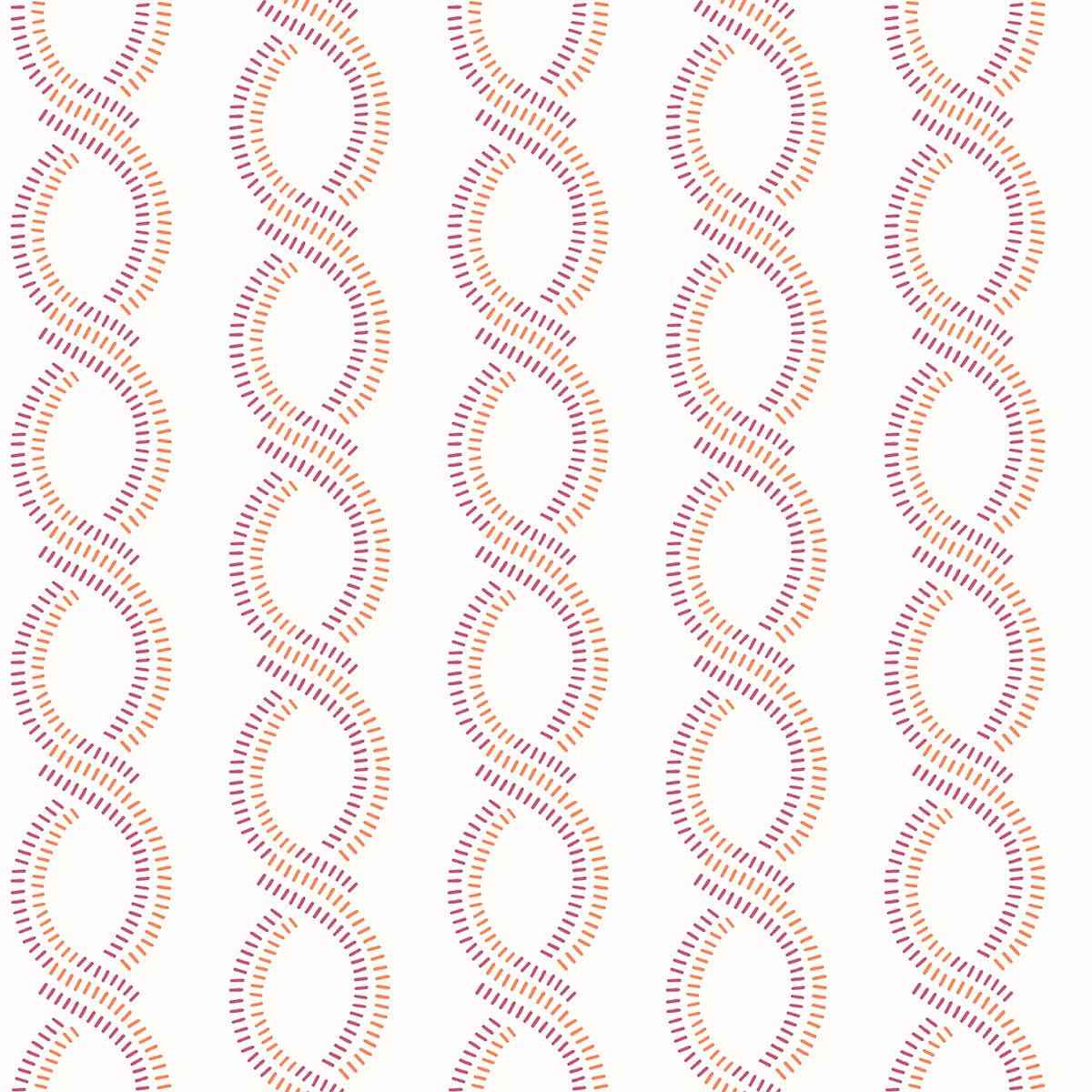 Helix Pink Stripe Wallpaper - York Wallcoverings - 2697-78063