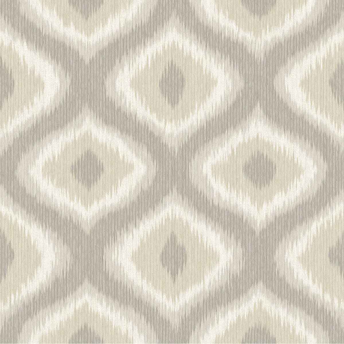Abra Taupe Ogee Wallpaper - York Wallcoverings - 2697-78015