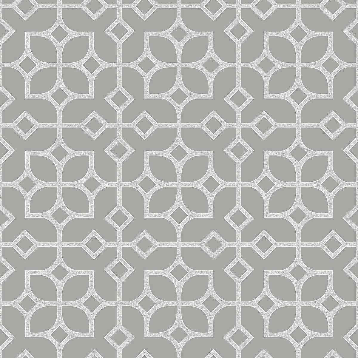 Maze Light Grey Tile Wallpaper - York Wallcoverings - 2697-78024