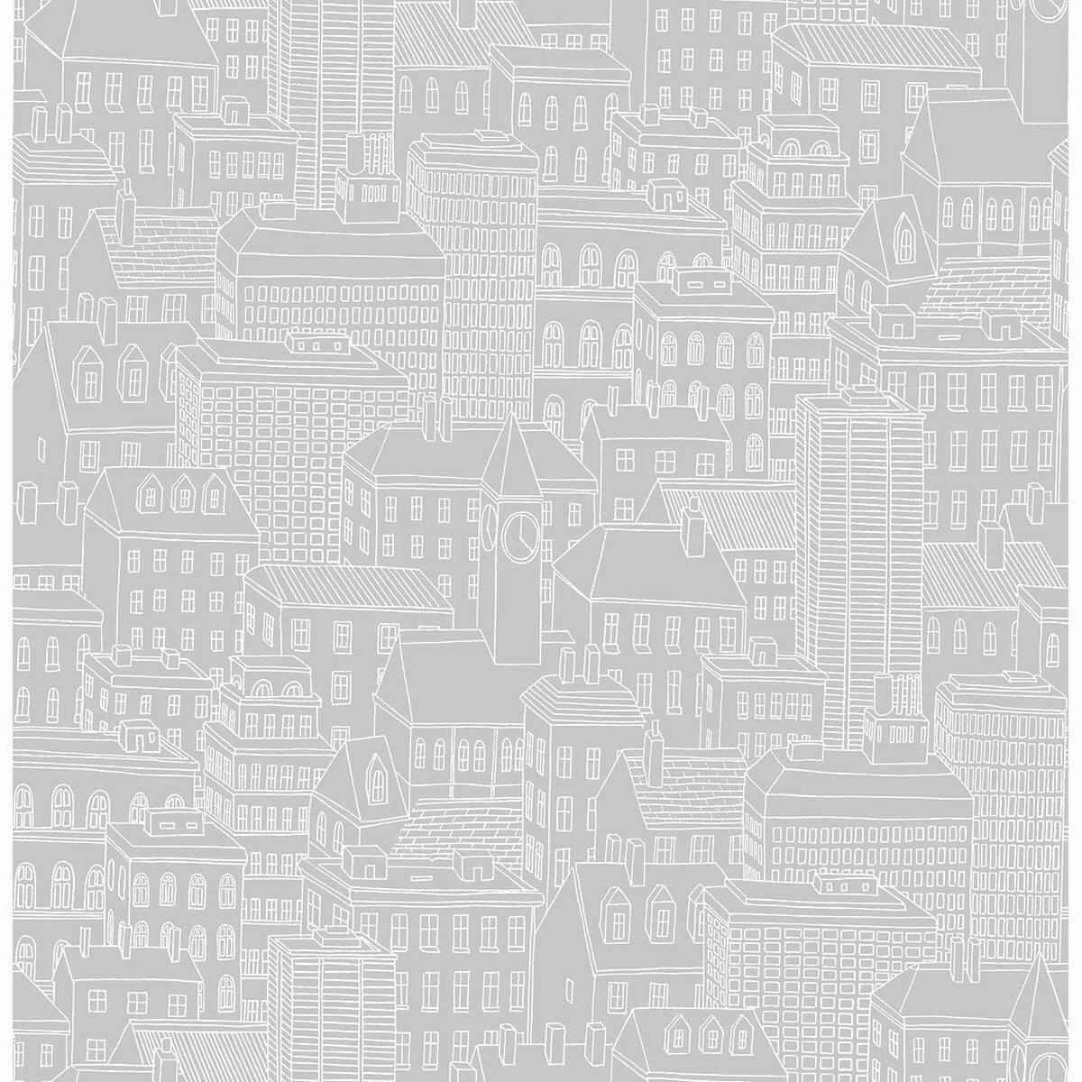 Limelight Grey City Wallpaper - York Wallcoverings - 2716-23807 - York Wallcoverings Wallpaper